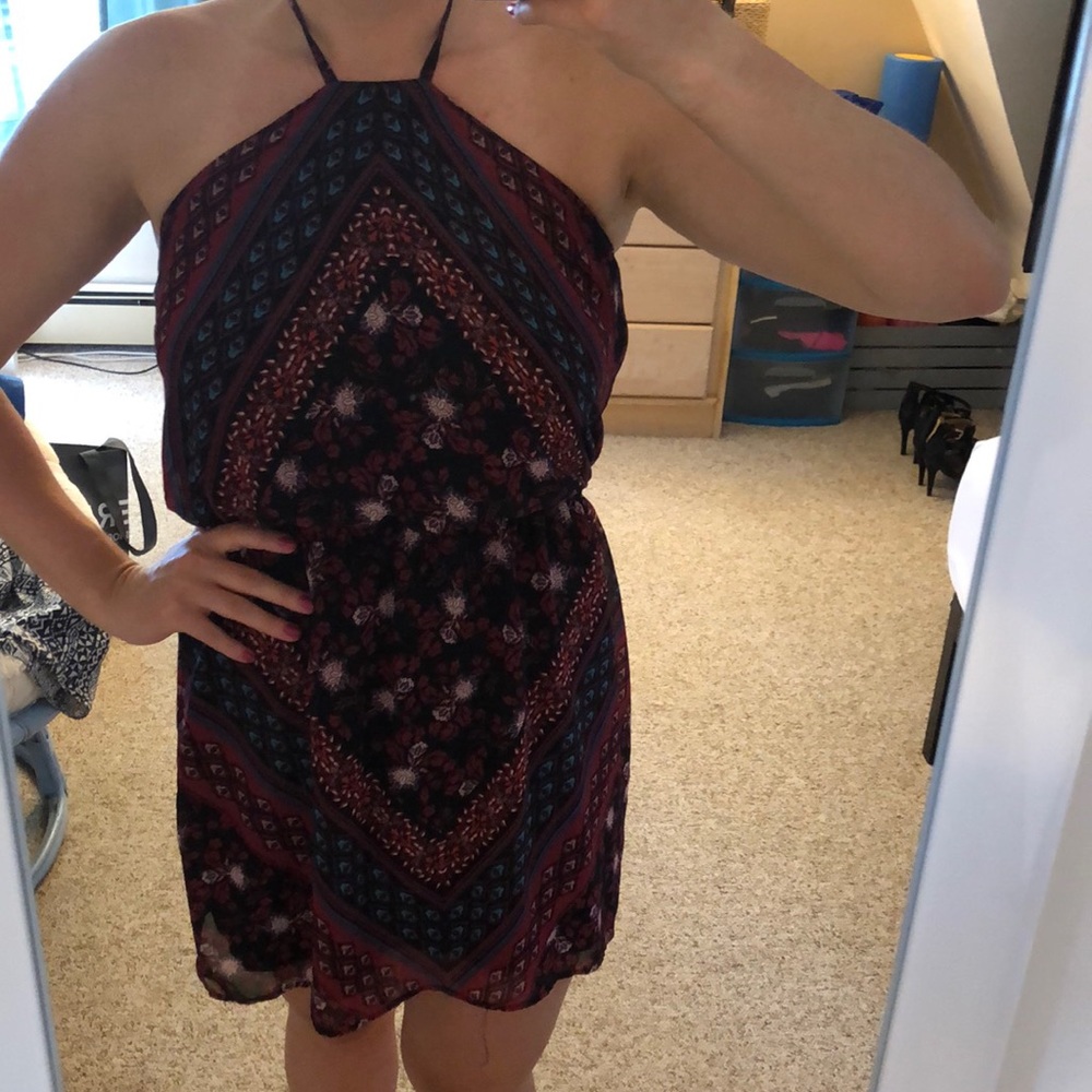 Express handkerchief halter dress